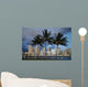 USA, Hawaii, USA, Hawaii, Oahu, Evening View of City From Magic Island Wall Mural