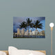 USA, Hawaii, USA, Hawaii, Oahu, Evening View of City From Magic Island Wall Mural
