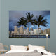 USA, Hawaii, USA, Hawaii, Oahu, Evening View of City From Magic Island Wall Mural