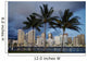 USA, Hawaii, USA, Hawaii, Oahu, Evening View of City From Magic Island Wall Mural