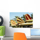 Hawaii, Oahu, Colorful Hawaiian Design Surfboards Fins Wall Mural