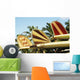 Hawaii, Oahu, Colorful Hawaiian Design Surfboards Fins Wall Mural