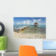 Mexico, Yucatan Peninsula, Tulum, Pier Over Turquoise Ocean Wall Mural