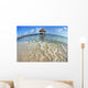 Mexico, Yucatan Peninsula, Tulum, Pier Over Turquoise Ocean Wall Mural