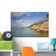Bungalows Over Beautiful Turquoise Ocean Wall Mural