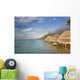 Bungalows Over Beautiful Turquoise Ocean Wall Mural