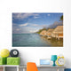 Bungalows Over Beautiful Turquoise Ocean Wall Mural