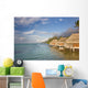 Bungalows Over Beautiful Turquoise Ocean Wall Mural