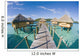 Bungalows Over Beautiful Turquoise Ocean Wall Mural