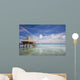 Bungalows Over Beautiful Turquoise Ocean Wall Mural