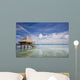 Bungalows Over Beautiful Turquoise Ocean Wall Mural