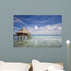 Bungalows Over Beautiful Turquoise Ocean Wall Mural