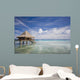 Bungalows Over Beautiful Turquoise Ocean Wall Mural
