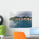 Bungalows Over Beautiful Turquoise Ocean Wall Mural
