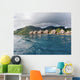 Bungalows Over Beautiful Turquoise Ocean Wall Mural