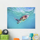 Hawaii, Green Sea Turtle An Endangered Species Wall Mural