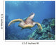 Hawaii, Green Sea Turtle An Endangered Species Wall Mural