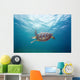 Hawaii, Green Sea Turtle An Endangered Species Wall Mural
