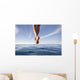 Hawaii, Womans Legs Hanging From Dock Wall Mural