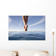 Hawaii, Womans Legs Hanging From Dock Wall Mural