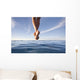 Hawaii, Womans Legs Hanging From Dock Wall Mural