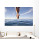 Hawaii, Womans Legs Hanging From Dock Wall Mural