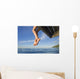 Hawaii, Womans Legs Hanging From Dock Wall Mural