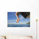 Hawaii, Womans Legs Hanging From Dock Wall Mural