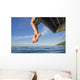 Hawaii, Womans Legs Hanging From Dock Wall Mural