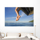 Hawaii, Womans Legs Hanging From Dock Wall Mural
