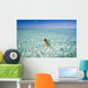 French Polynesia, Tahiti, Bora Bora, Woman Enjoy A Day In The Ocean Wall Mural