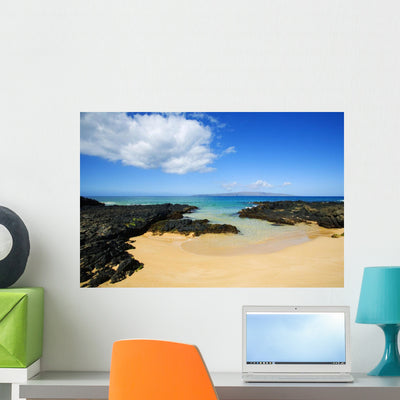 Usa Hawaii Makena Maui Wall Mural shown on a wall