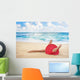Hawaii, Woman Laying On The Beach In Remote Tropical Location Wall Mural