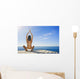 Hawaii, Woman Sitting On Dock In Remote Location Wall Mural