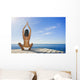 Hawaii, Woman Sitting On Dock In Remote Location Wall Mural