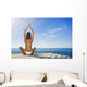 Hawaii, Woman Sitting On Dock In Remote Location Wall Mural
