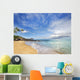 Turquoise Ocean With Palm Trees And Sandy Beach Wall Mural