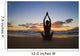 Hawaii, Maui, Silhouette Of Beautiful Girl Doing Yoga On The Beach Wall Mural
