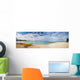 Outrigger Canoes On The Beach With A Rainbow And Diamond Head Wall Mural