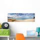 Outrigger Canoes On The Beach With A Rainbow And Diamond Head Wall Mural