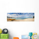 Outrigger Canoes On The Beach With A Rainbow And Diamond Head Wall Mural