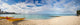 Outrigger Canoes On The Beach With A Rainbow And Diamond Head Wall Mural