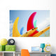 Colorful Surfboards Fins, Bright Sunny Sky In Background Wall Mural