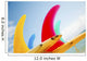 Colorful Surfboards Fins, Bright Sunny Sky In Background Wall Mural