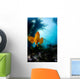 USA, California, Garibaldi Fish In Kelp Forest Wall Mural