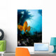 USA, California, Garibaldi Fish In Kelp Forest Wall Mural