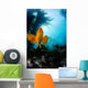 USA, California, Garibaldi Fish In Kelp Forest Wall Mural