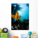 USA, California, Garibaldi Fish In Kelp Forest Wall Mural