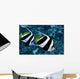 Hawaii, Two Pennant Bannerfish Gliding Through Water Together Wall Mural