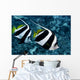 Hawaii, Two Pennant Bannerfish Gliding Through Water Together Wall Mural